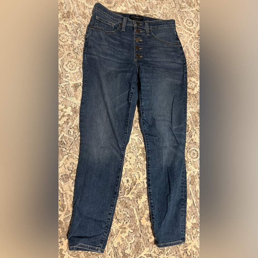Lucky Brand Dark Blue Straight Leg Jeans